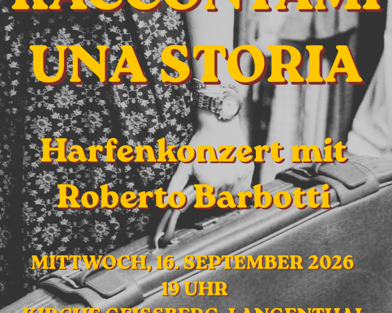 Hora Cultura: &laquo;raccontami una storia&raquo; - Harfenkonzert mit Roberto Barbotti